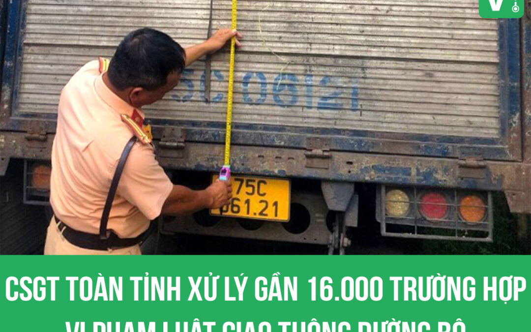 CSGT toàn tỉnh xử lý gần 16.000 trường hợp vi phạm Luật Giao thông đường bộ