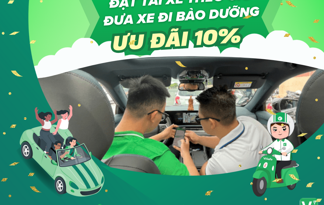 Ưu đãi 10% – Đặt Tài Xế Theo Giờ đưa xe đi bảo dưỡng